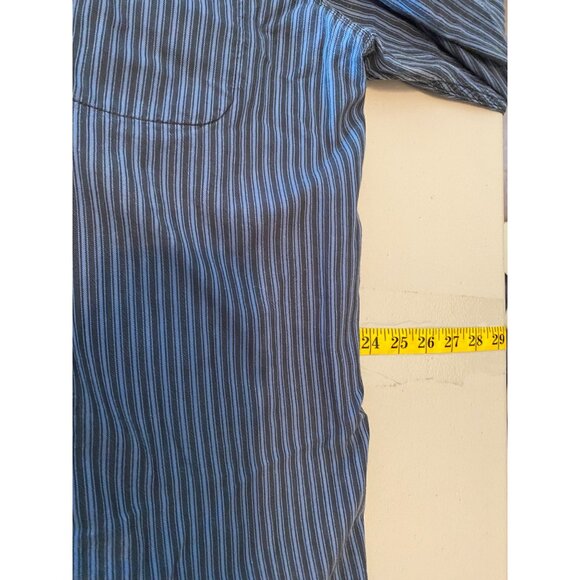 Harley-Davidson Blue Striped Button-Up Shirt Embroidered Logo XL - Picture 9 of 10